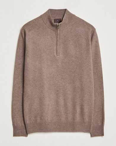 Oscar Jacobson Patton Wool Half-Zip Beige Oscar Jacobson Patton Wool Half-Zip Beige