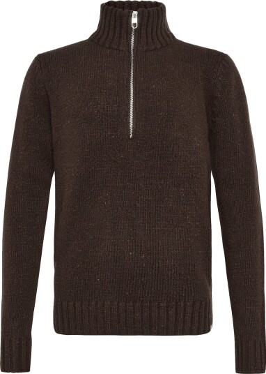 Revolution Half Zip Knit   DARKBROWN   S