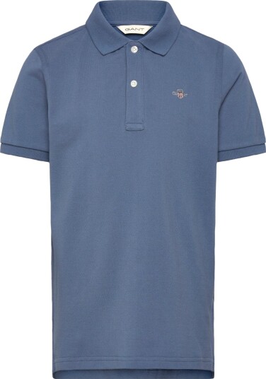 Gant Kids Shield Pique Ss Polo Shirt Blue 164