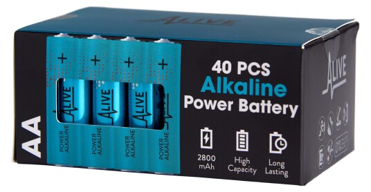 BATTERI ALIVE ALKA AA 40-PAK BATTERI ALIVE ALKA AA 40-PAK