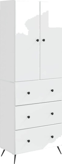 vidaXL Skapsett 2 pcs Høgglans hvit 66 x 34,5 x 90 cm Konstruert tre vidaXL Skapsett 2 pcs Høgglans hvit 66 x 34,5 x 90 cm Konstruert tre