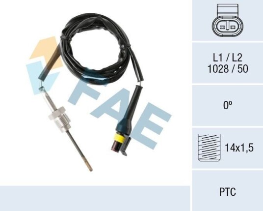 FAE 68009 Sensor, eksostemperatur