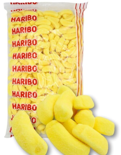 1,5 kg Stor pose med Haribo Skum Bananer 1,5 kg Stor pose med Haribo Skum Bananer