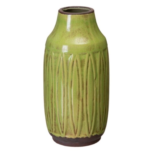 Bigbuy Home Vase Keramikk Pistasj 16 X 16 X 32 Cm