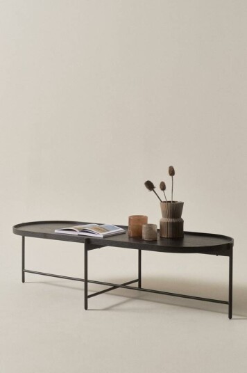 Jotex RENO sofabord 60x160 cm Svart eikefinér 1709463-01-0 1709464-01-0 Jotex RENO sofabord 60x160 cm Svart eikefinér 1709463-01-0 1709464-01-0