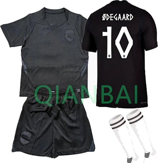 2026 Norge VM Bortedrakt Fotballtrøye Haaland 9 Ødegaard 10 Nusa 20 Fotballsett Skjorte Shorts Sokker Voksen Barn Sett*28*Nr. 10