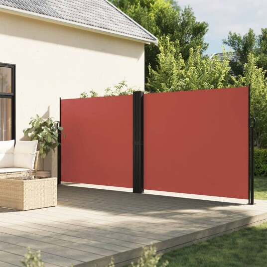 Uttrekkbar sidemarkise 160x1200 cm terrakotta 4004828