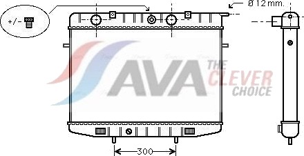 AVA COOLING SYSTEMS OL2175 Radiator motorkjøling AVA COOLING SYSTEMS OL2175 Radiator motorkjøling