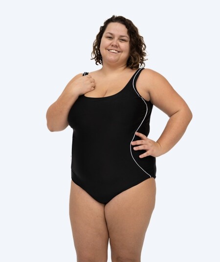 Watery badedrakt plus size for damer - Marilla - Svart
