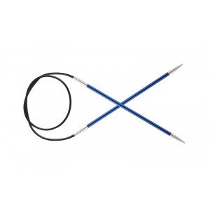 KnitPro Zing Rundpinde Messing 120cm 4,00mm / 47.2in US6 Sapphire