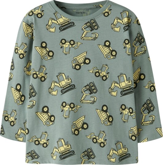 Name It Genser NmmVeldo Green Miljø/Gravemaskin Name It 3 år 98 Genser Armygrønn Grønn Gul