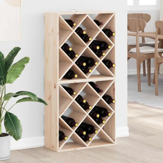 vidaXL Vinhylle 2 pcs Naturlig 62 x 25 x 62 cm Massiv furu