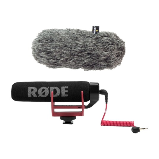 RODE VIDEOMIC GO MIKROFON SORT + RODE DEADCAT GO VINDSKJERM GRÅ