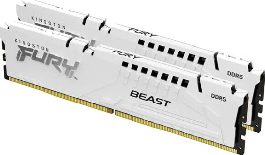 Kingston FURY Beast DDR5 32GB 6000MT/s CL36 RAM Sett Hvit med AMD EXPO Kingston FURY Beast DDR5 32GB 6000MT/s CL36 RAM Sett Hvit med AMD EXPO