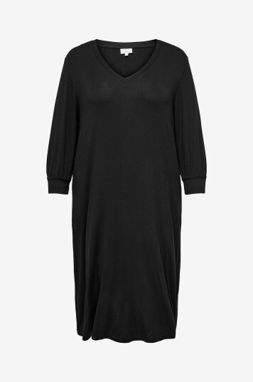 Only Carmakoma Kjole carLukka Fyrla Life 3/4 V nck Dress Svart