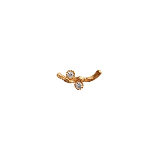 Stine A Jewelry Flow Earring With Two Stones Forgylt Sølv Sterling 925 