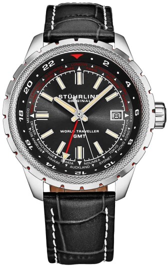Stührling Original Herreklokke 1014.01 Aviator Global Voyager