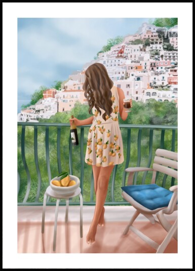 Italian Lemon Balcony Plakat / 50x70