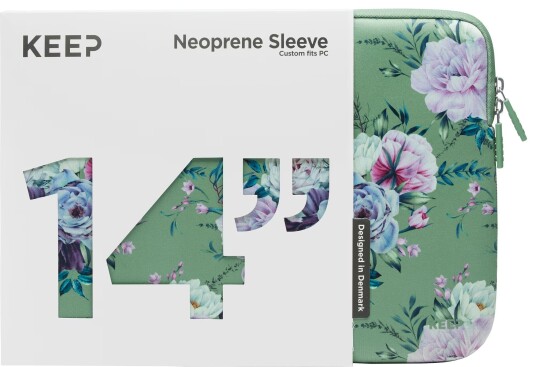 KEEP 14" PC neopren etui (Jade Summer Flower) KEEP 14" PC neopren etui (Jade Summer Flower)