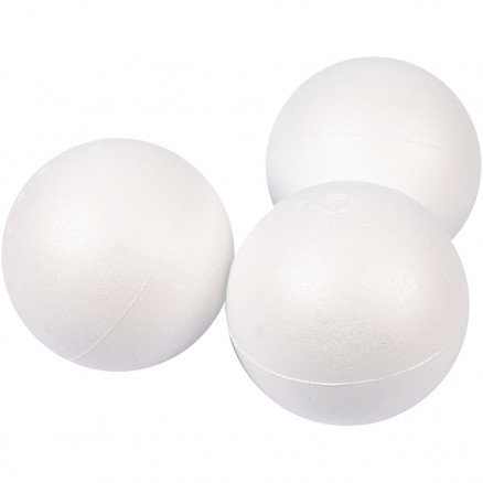 Diverse Kule dia 10 cm hvit isopor 25 stk