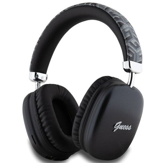 Guess Bluetooth On-Ear Headphones Gubhk1gctcsk Black/Black Gcube Metallic Script Logo Guess Bluetooth On-Ear Headphones Gubhk1gctcsk Black/Black Gcube Metallic Script Logo