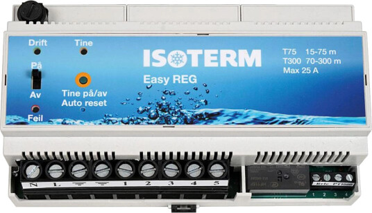 Isoterm Bryter Easy REG T75 eller T300 25A Drift/tine f/din skinne 15 300 m