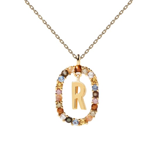 PDPAOLA Letter R Halskjede 18 kt. Gullforgylt sølv CO01-277-U - Dame - 925 sterling silver PDPAOLA Letter R Halskjede 18 kt. Gullforgylt sølv CO01-277-U - Dame - 925 sterling silver