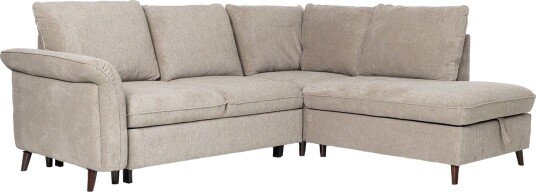 Hjørnesofa HOME4YOU Lindy lysebrun Høyre hjørne lysebrun