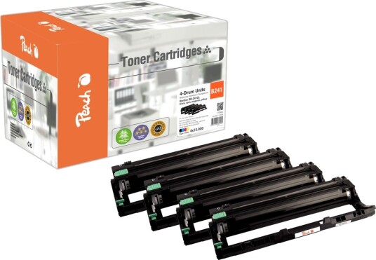 Peach-tonerkassetter som passer Brother DR-241CL Skrivertromme x4