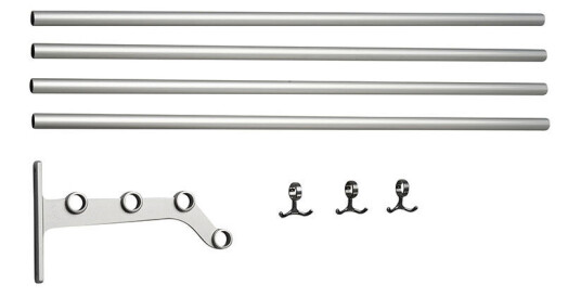 Essem Design Nostalgi 291 p?byggingsdel hattehylle aluminium, aluminiumsstativ