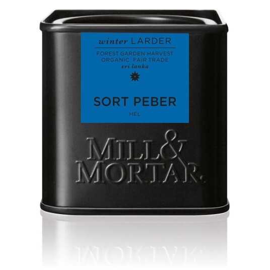 Mill & Mortar Sort Pepper Hel Ø 50g