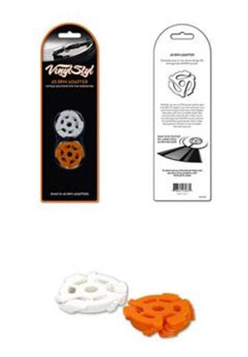 Vinyl Singel 7" Adapter For Platespiller Pakke Med 10 Stk Fra Vinyl Style