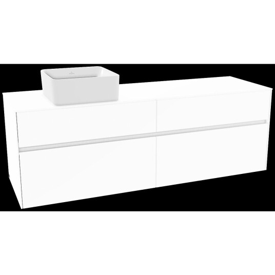 Villeroy & Boch  Collaro Servantskap med 4 skuffer 160x50x54,8 cm u/lys Hvit Matt