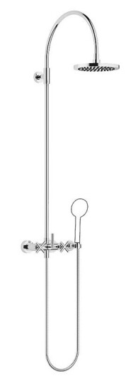 Dornbracht Tara. Showerpipe Ø220 mm, u/hånddusj, Krom