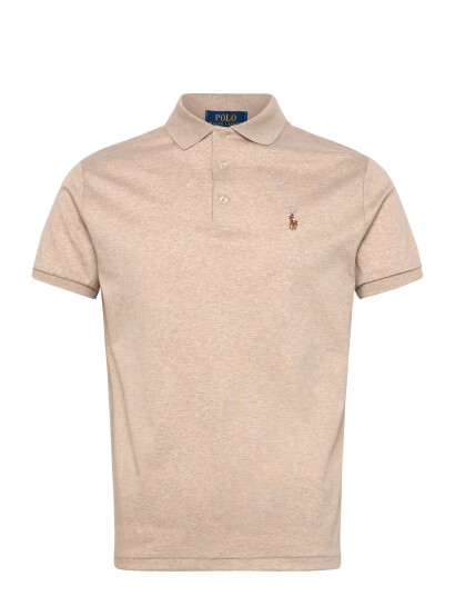 Polo Ralph Lauren Custom Slim Fit Soft Cotton Polo Shirt   Beige   L