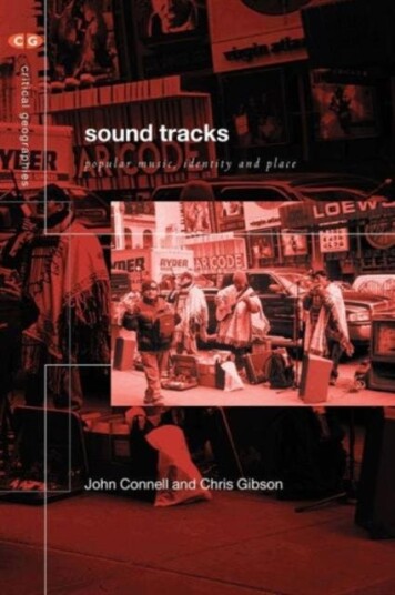 Sound Tracks Av John (University Of Sydney Australia) Connell, Chris Gibson