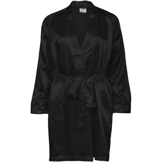 Lady Avenue Satin Kimono Farge: Svart Størrelse: XS Kvinner