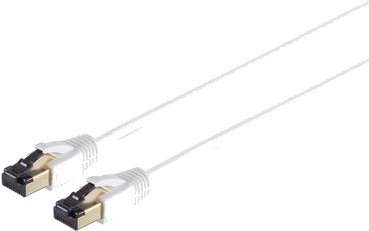 S/Conn Highend Patchkabel Cat 8.1 2000 Mhz F/Ftp Dobbelt Skjermet Halogenfri Hvit 0,25 M