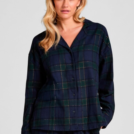 Hunkemöller Jacket Ls Flannel Twill Check   Multi/patterned   S