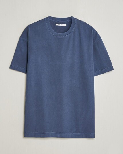 Samsøe Samsøe Joel Organic Washed Cotton T Shirt Salute Navy Samsøe Samsøe Joel Organic Washed Cotton T Shirt Salute Navy