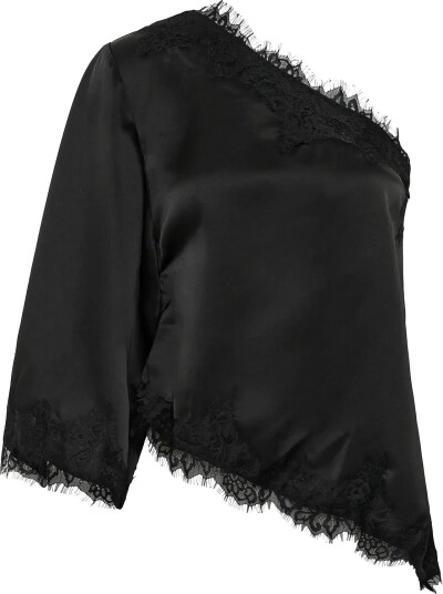 My Essential Wardrobe Mwbrenda Asymmetric Blouse   BLACK   34