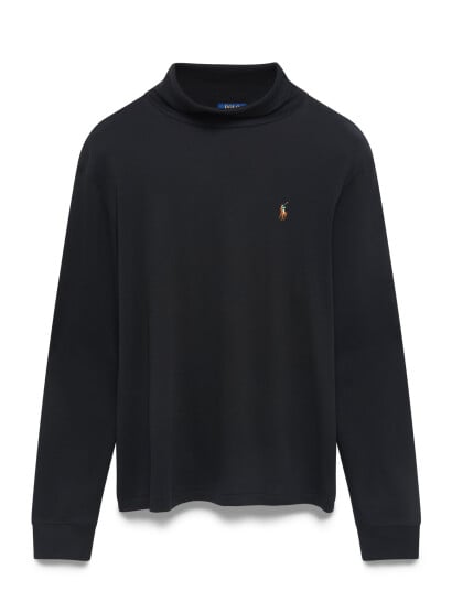Polo Ralph Lauren Soft Cotton Turtleneck - Black - M