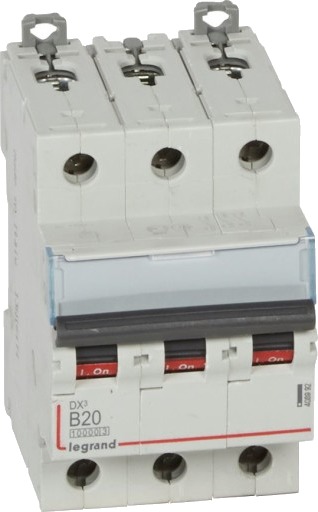 Legrand DX³ MCB automatsikring B20 3P 3M 10/16kA