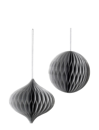Broste Copenhagen Christmas Mix Ornaments - Grey - H:13CM