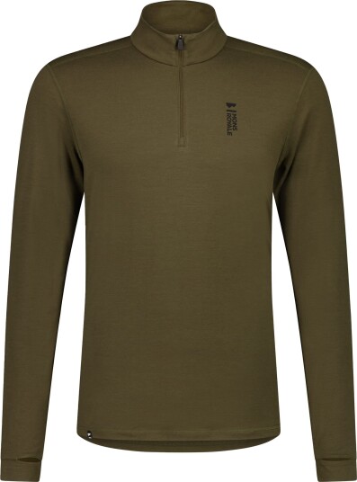 Mons Royale Men's Cascade Merino Flex 200 1/4 Zip Dark Olive S