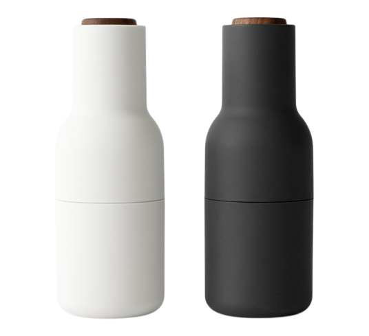 Audo Copenhagen Bottle Grinder salt og pepperkvern Ash-carbon (valnøttlokk)