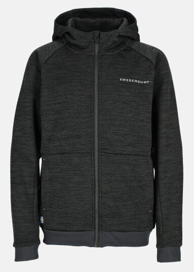 Swedemount Training Logo Zip Hood Jr Ii Charcoal Melange/Charcoal Mela 110 Hoodies