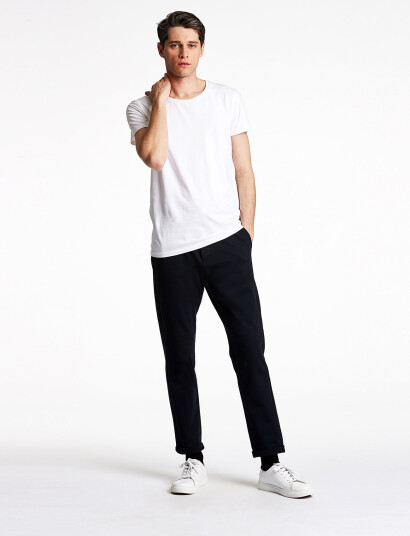 Lindbergh Superflex Knitted Cropped Pant - Navy - XL