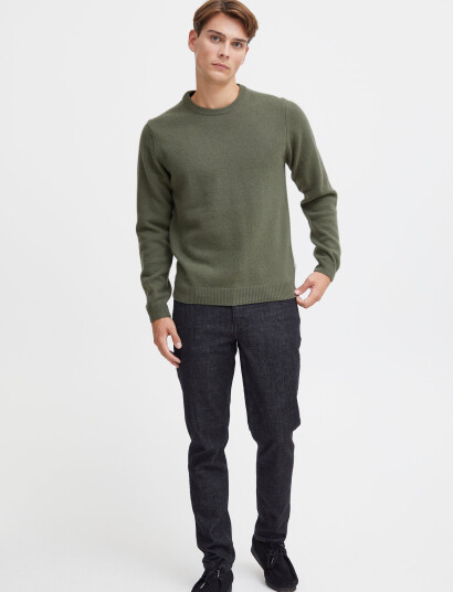 Casual Friday Cfkarl Lambswool Crew Neck Kni - Khaki green - M Casual Friday Cfkarl Lambswool Crew Neck Kni - Khaki green - M