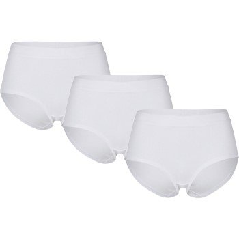 Pierre Robert Truse High Waist Bomull , Uten Strammende Strikk x3 - White L